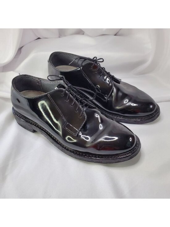 Bates High Gloss Black Oxford Dress Shoes Military Duty Mens 9.5E Vibram Leather main image 15